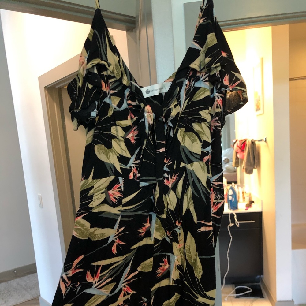 Tie front romper